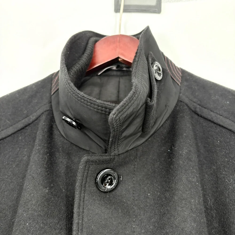 Hugo Boss Black Label by Hugo Boss Jacket Wool Blend Coat‎ Jacket Peacoat 40R